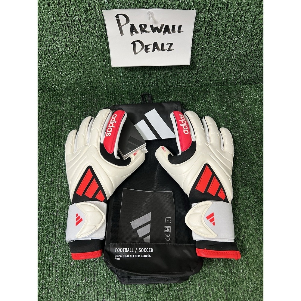 Adidas Copa GL Pro White Lucid Red Black Soccer Goalie Gloves Size 7 IW6378
